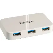 Lindy hub usb 3.0 basic 4 ports blanc