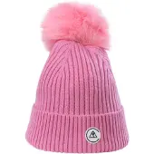 CASH-MERE.CH Bonnet rose / blanc