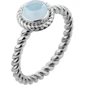 Nenalina Bague 'Geburtsstein - März' bleu fumé / argent