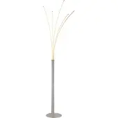 Globo Lampadaire LED, métal, nickel, variateur tactile,