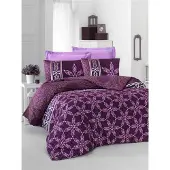 L'essentiel Maison , Alisa- VCT3450, Violet, couettes, 100% satin de coton