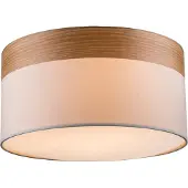 Globo Lampe de plafond Chipsy avec un aspect bois Ø 40cm