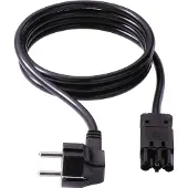 Bachmann Câble d'alimentation avec prise de sécurité et connecteur GST18-3, noir, 1 m