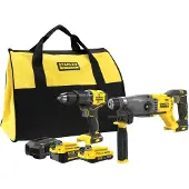 Stanley St Kit V20 Sfmck216mds Sfmcd715+sfmch900 1x4.0ah 1x2.0ah Electric Screwdriver Jaune One Size / EU Plug 220V