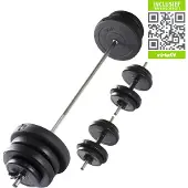 VirtuFit 60,5 kg Set d'haltères réglables Noir