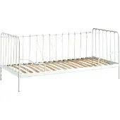 Vipack Lit métallique blanc à couchette Alice 205 x 89,5 x 94,5 cm