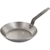 HorecaTraders Poêle lyonnaise | Tôle d'acier | Ø18 cm | Gaz, électrique, vitrocéramique, four