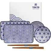 Tokyo Design Studio Nippon Blue sushi serviesset 6-delig