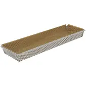 De Buyer Moule à Gâteau Rectangulaire Perforé 35x10.5x3.5 Cm