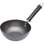 Kitchencraft Poêle à wok orientale, 20 CM, Acier au carbone, Antiadhésive - | World of Flavours