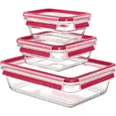 Tefal N10509, Boîte de conservation, Rouge, Transparent
