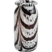 HAY Splash Roll Neck Vase X-Small - Coffe and white
