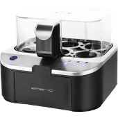 Emerio Cuiseur à œufs électrique Smart - Pour 6 œufs - 400 W - Messages vocaux - Cuisson à point, molle et moyenne simultanée - Tasse doseuse incluse - EB-123177.12 - Cuiseur à œufs noir