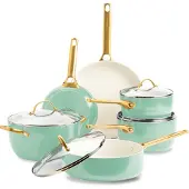Greenpan Padova Batterie de Cuisine 10 Pièces Mint Green