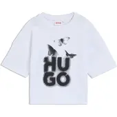 HUGO T-shirt ample en coton avec logo artistique pour enfant