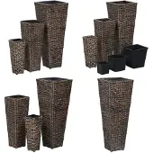 vidaXL Lits surélevés 3 pcs Jacinthe d'eau