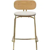 UMAGE Curious Tabouret de Comptoir Brass | Teddy White