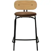 UMAGE Curious Tabouret de Comptoir Black | Teddy Brown