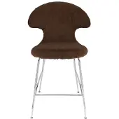 UMAGE Time Flies Tabouret de Comptoir Chrome | Teddy Brown