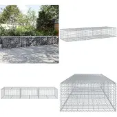 vidaXL Gabion avec couvercle 300x100x50 cm Fer galvanisé