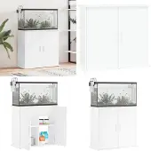 vidaXL Support pour aquarium Blanc 81x36x73 cm Bois composite