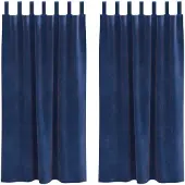 vidaXL Rideaux occultants, 2 pièces, bleu foncé, 140 x 175 cm, velours
