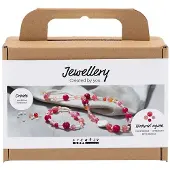 Creativ Company Mini Hobbyset Bijoux Collier et Bracelet Rose