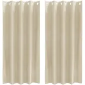 vidaXL Rideaux occultants 2 pcs Crème 140 x 175 cm Velours