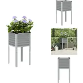 vidaXL Jardinière gris 45x45x88 cm acier