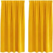 vidaXL Rideaux 2 pcs jaune moutarde 140 x 175 cm Velours
