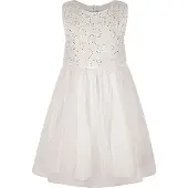 Happy girls Robe écru / gris argenté