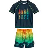 Playshoes Protection UV marine / bleu clair / vert / orange
