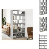 vidaXL Cloison de séparation gris béton bois d'ingénierie