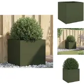 vidaXL Jardinière vert olive 49x47x46 cm acier