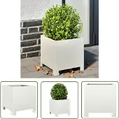 vidaXL Jardinière blanc 30x30x30 cm acier