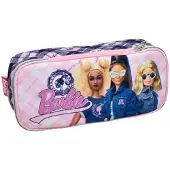 Barbie Trousse à crayons mode à 2 compartiments, 26 cm