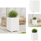 vidaXL Jardinière blanc 50x50x72,5 cm bois de pin massif