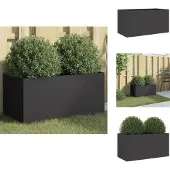 vidaXL Jardinière noir 62x30x29 cm acier