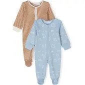 MINOTI Barboteuse / body beige / bleu clair