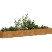 vidaXL Jardinière rouillé 360x40x40 cm acier inoxydable