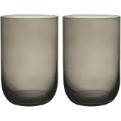 Like. by Villeroy & Boch Like Smoke Verre à long drink, set de 2 pcs. 8x12cm, Verres, Gris, Transparent
