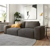 DELIFE Big canapé Lanzo 230x95 cm microfibre brun kaki