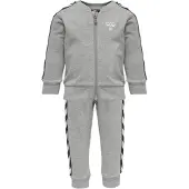 Hummel Survêtement bleu foncé / gris chiné / blanc