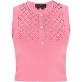 Faina Tops en tricot rose clair / argent