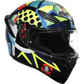 AGV Essais d'hiver K1 S Rossi 2020 Casque Intégral Noir/Jaune/Bleu/Vert XS unisex
