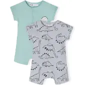 MINOTI Barboteuse / body bleu / gris / blanc