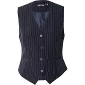 Pieces Gilet de costume 'PCBOZZY' bleu nuit / blanc