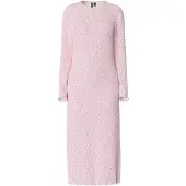 Pieces Flora Long Sleeve Midi Dress Rose M Femme