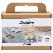 Creativ Company Mini Ensemble Hobby Bijoux Boucles d'oreilles Bracelet et collier Motifs de fleurs