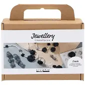 Creativ Company Kit de bricolage de bijoux noir et blanc - Kit de loisirs créatifs pour enfants